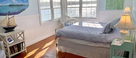 Primary Bedroom, King Bed, Facing Great Salt Bay