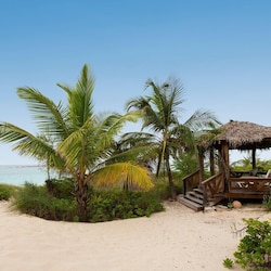 Our beachfront tiki hut