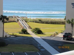 Beautiful ocean view from open balcony