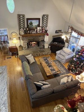 Living Room decorated for Christmas