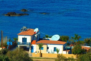 The villa as seen from mountain above