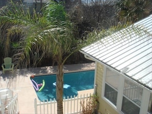 View of pool from A side upper deck