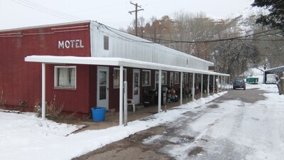 1960's roadside motel in mountain country, Summit County, Utah near Park City