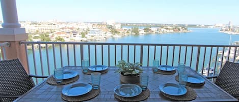 Dine Al Fresco on Your Private Balcony Overlooking the Marina