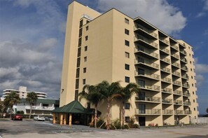 Sunglow resort as viewed from A1A located at 3647 South Atlantic Daytona Beach