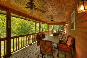 Porch overlooking Toccoa River