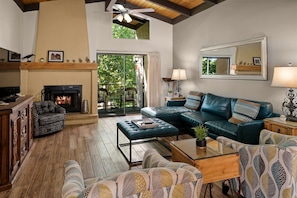 The living area has new furnishings with a true southwestern ambiance