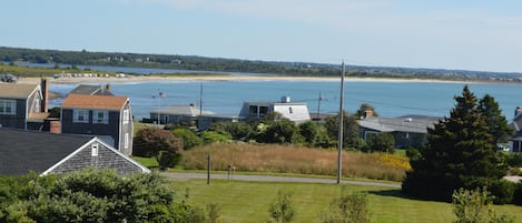 Anchorage cottage in left foreground with Goosewing Beach in background