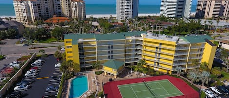 San Marco Residences offers tennis/ pickle ball, pool,  and grill.  