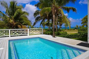 This is our heated ocean-view pool, steps from the beach.
