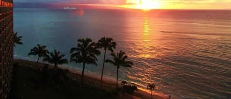 One of many spectacular sunsets from our Lanai.