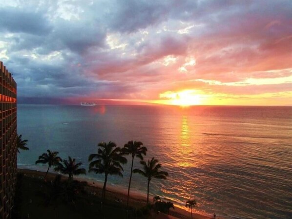 One of many spectacular sunsets from our Lanai.