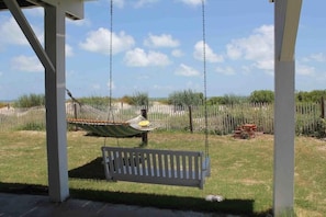 A swing and hammock to relax on after a leisure intensive day.