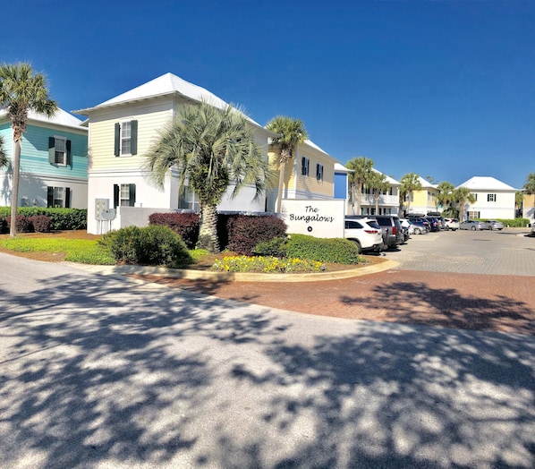 The Bungalow entrance is located approximately 350 feet from 30A