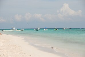 Caribbean blue for miles.