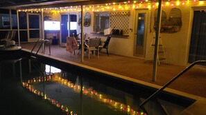 Nighttime at the pool
