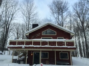Make yourself at home.  Fresh Snow outside, warm and cozy on the inside.
