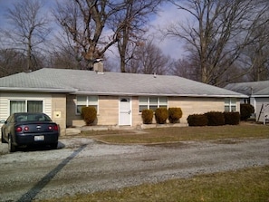 front of home with parking for up to 4 cars. 