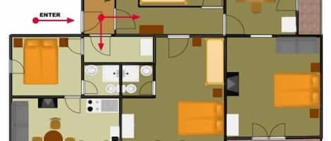 Studio(2+1): floor plan