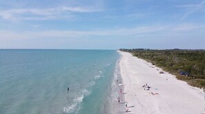 The beach, typically deserted except for our guests.