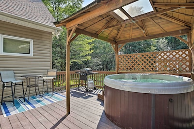 Furnished Deck | Private Hot Tub | Ample Seating