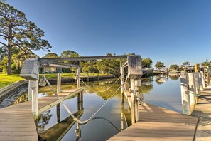 This canalfront Englewood home features a private, on-site boat dock.