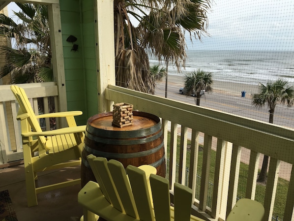 Balcony view off living room
