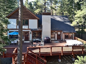 Aerial view of outdoor living.