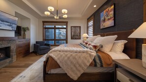 Primary suite with fireplace