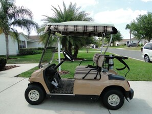 Golf cart included.