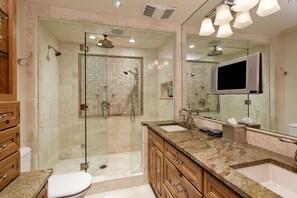 Master Bathroom as en En Suite Bathroom with a powerful Steam Shower.