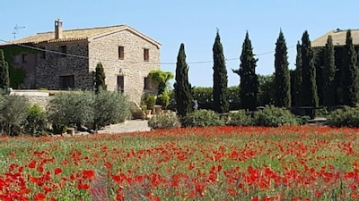 Masia rural en Camarasa cerca del río Segre con BBQ, AC, WiFi gratis 