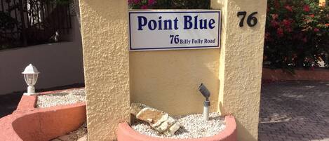 ENTRANCE TO POINT BLUE CONDO