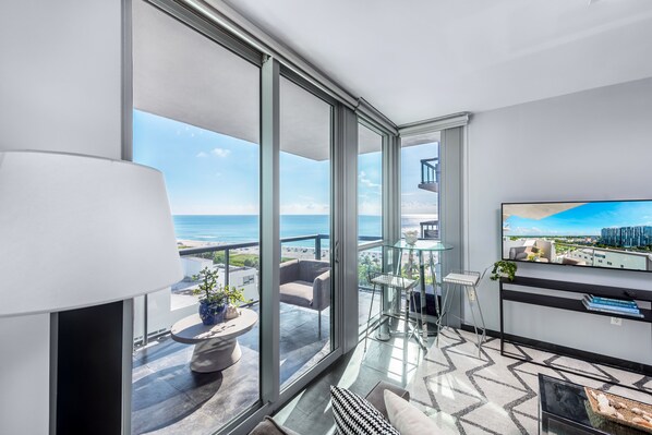 View of the ocean from the living room