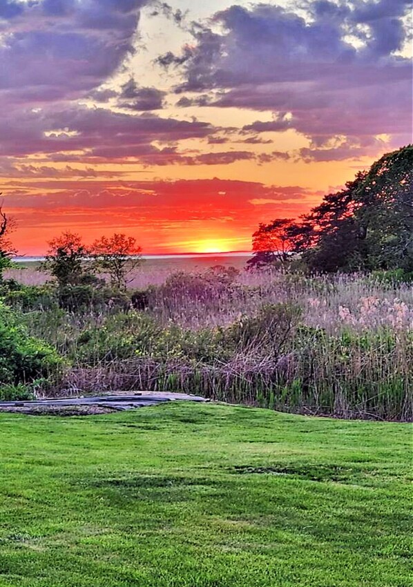 Spectacular spring sunset from the backyard