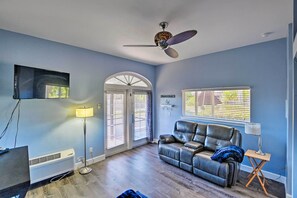 The interior boasts 500 square feet.