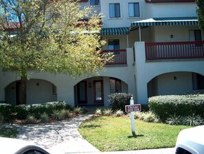 Parking area to the front door of the condo.