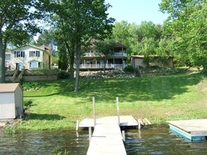 View of the house from wood dock