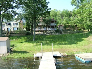 View of the house from wood dock