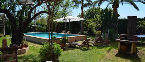 View of the pool from the terrace