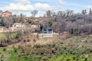 Casa In Legno taken from across the valley