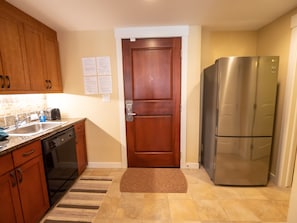 rare benefit - a full sized refrigerator!