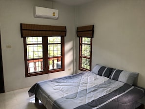 Master bedroom with walked-in bathroom