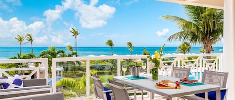 Private balcony with view over Grace Bay.