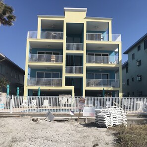 Facing the beach