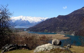 Panorama of the Como Lake in front of the house