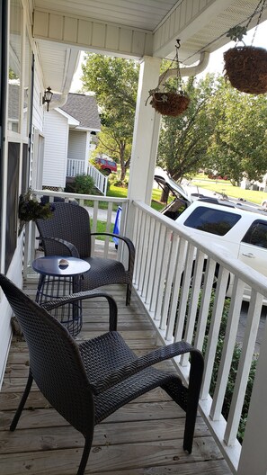 Relax and watch the sunrise...or set on the cozy porch. 