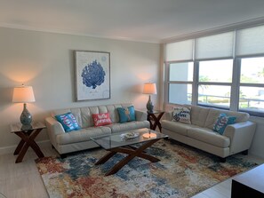 Living room with view of Gulf of Mexico