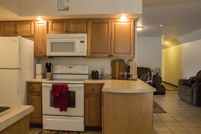 The Angler’s Nest is a spacious 1400 square foot, fully furnished apartment 