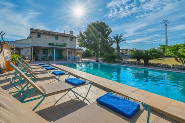 Terrace and pool